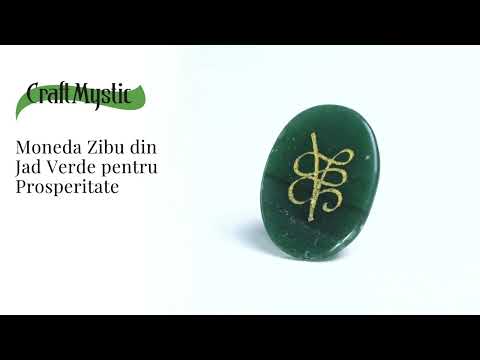 Moneda Zibu din Jad verde - Prosperitate si Noroc