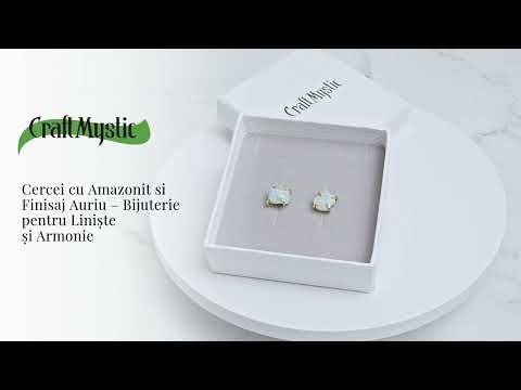 Liniste si Armonie – Cercei cu Amazonit si Finisaj Auriu