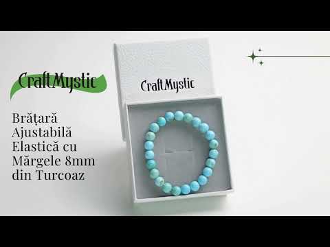 Bratara cu Margele 8mm din Turcoaz Magnesite Natural Tratat Termic