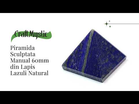 Piramida Sculptata Manual 60mm din Piatra Lapis Lazuli Naturala