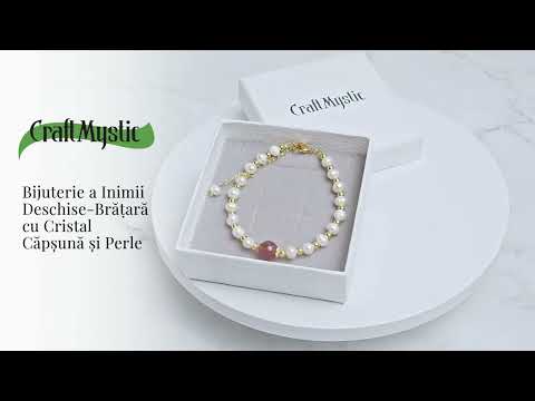 Bijuterie a Inimii Deschise – Bratara cu Cristal Capsuna si Perle