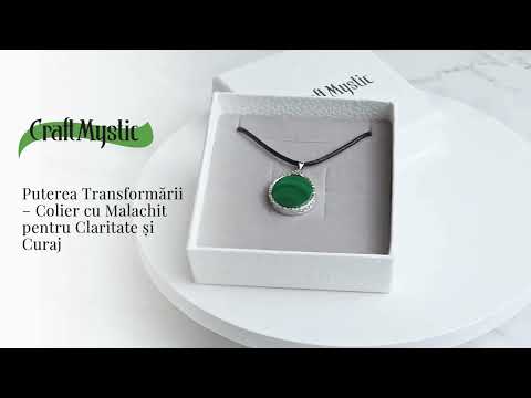 Puterea transformarii – Colier rotund cu malachit natural pentru claritate si curaj