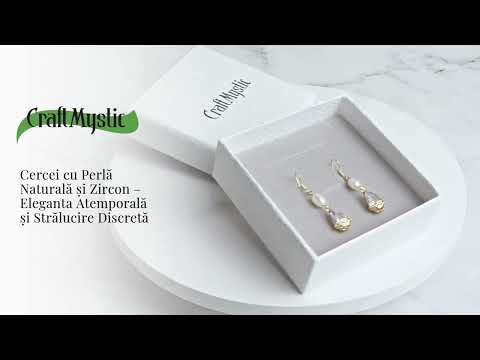 Cercei cu Perla Naturala si Zircon – Feminitate Discreta si Rafinament