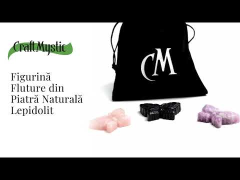 Figurina Fluture din Obsidian Natural, 5 cm