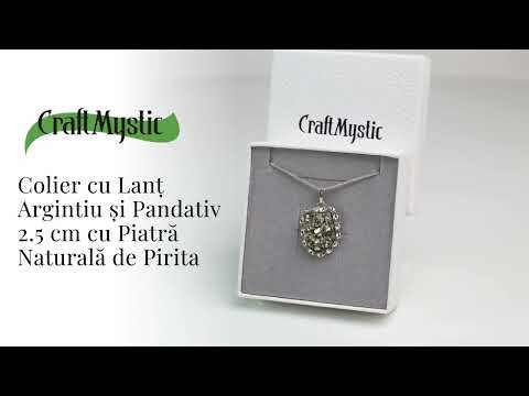 Colier Elegant cu Piatra Naturala de Pirita