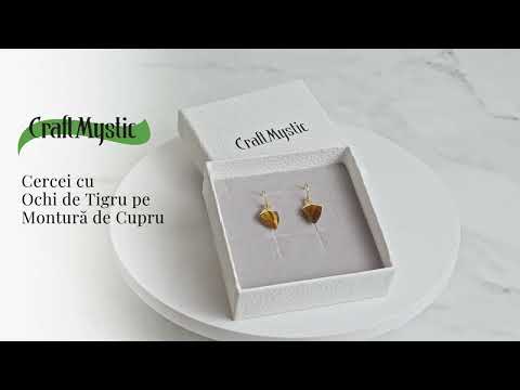 Cercei Eleganti cu Ochi de Tigru Natural Fatetat - Protectie si Claritate