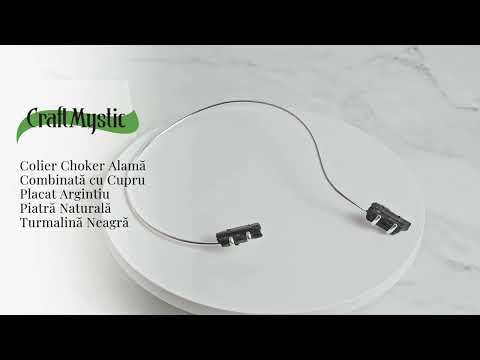 Colier Choker Turmalina Neagra
