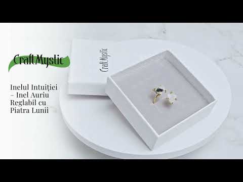 Inelul Intuitiei – Inel Auriu Reglabil cu Piatra Lunii