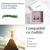 Talisman pentru succes si scut energetic – Cercei argintii cu Pirita