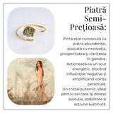 Magnet pentru bani si energie – Bratara aurie cu piatra de pirita