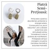 Talisman pentru succes si scut energetic – Cercei argintii cu Pirita
