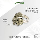 Inel ajustabil pentru abundenta – Pirita naturala pentru succes si protectie energetica