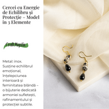 Cercei cu Energie de Echilibru si Protectie – Model in 3 Elemente