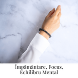 Bratara cu Hematit 8 mm Impamantare si Focus – Unisex, minimalista, puternica