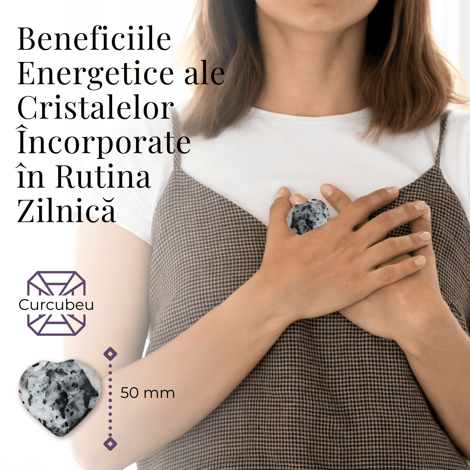 Inima Sculptata Manual de 50mm din Piatra Lunii Curcubeu Naturala