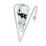 Pendul Radiestezie cu Varf de Piatra Lunii Curcubeu Natural 45 mm