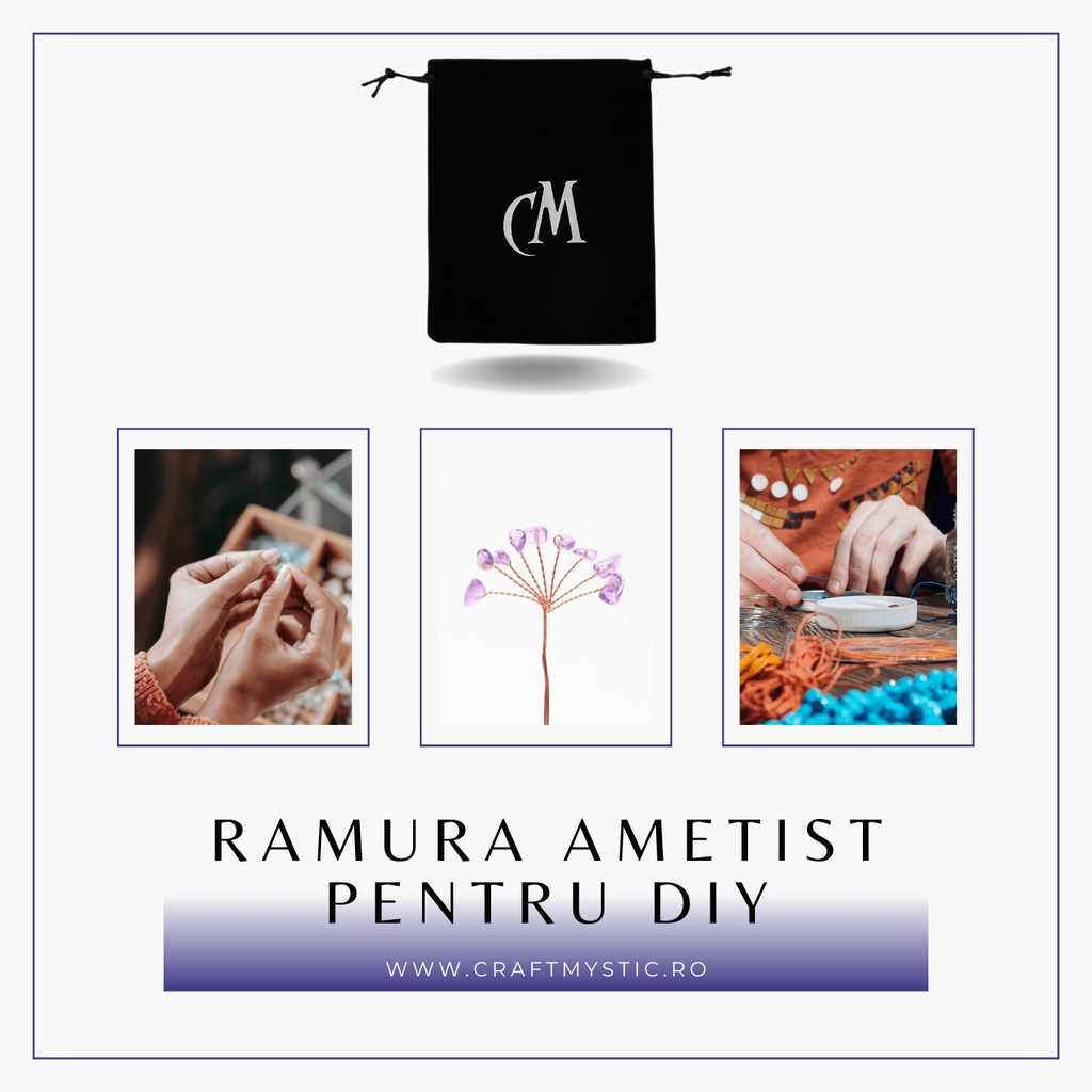 Ramurica DIY din Pietre Naturale Ametist (9 Pietricele)
