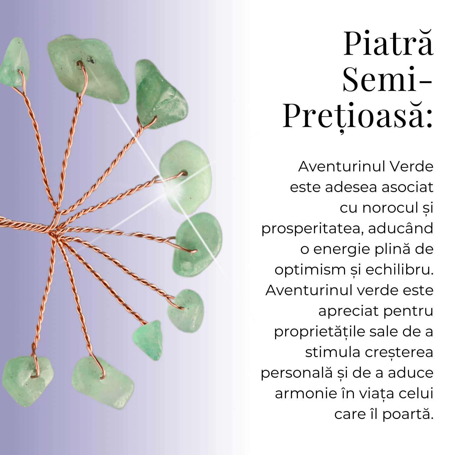 Ramurica Creativă DIY cu Pietre Naturale de Aventurin Verde (9 Pietricele)