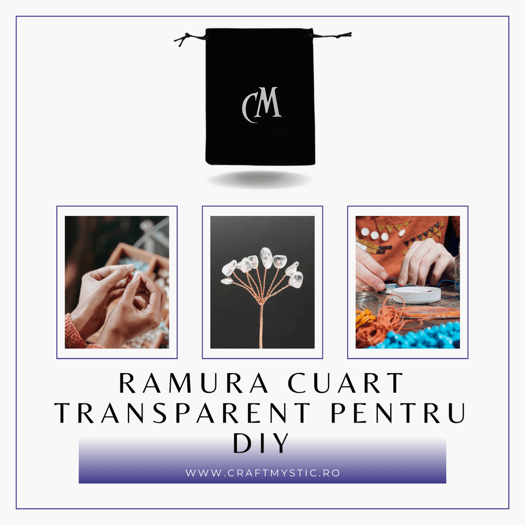 Ramurica DIY din Pietre Naturale Cuart Transparent (9 Pietricele)