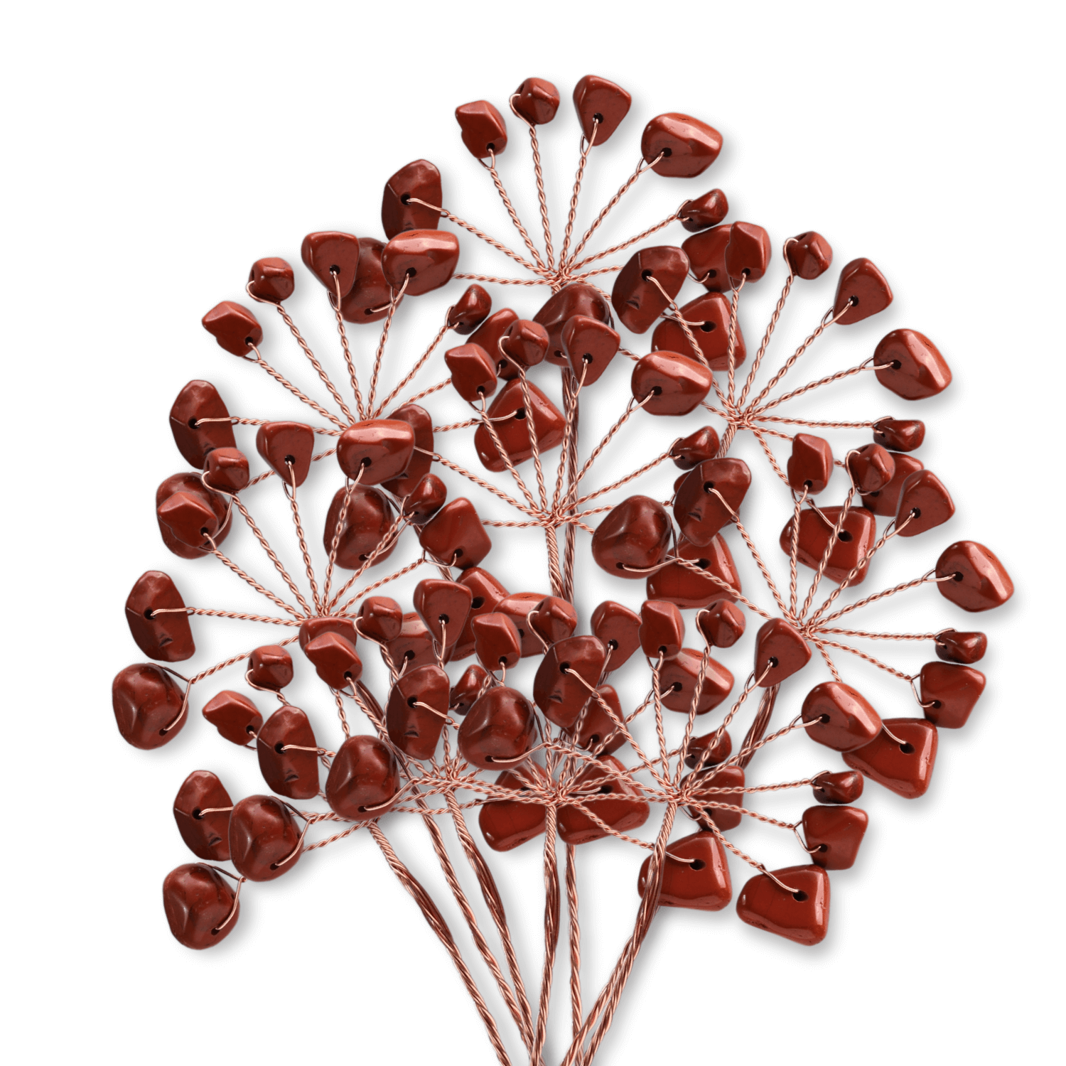 Ramurica Creativa DIY cu Pietre Naturale Jasp Rosu (9 Pietricele)