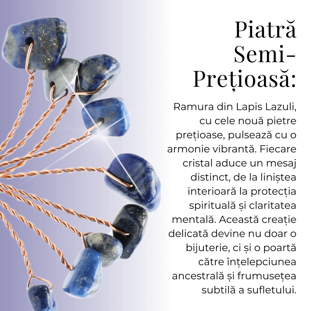 Ramurica DIY din Pietre Naturale Lapis Lazuli (9 Pietricele)