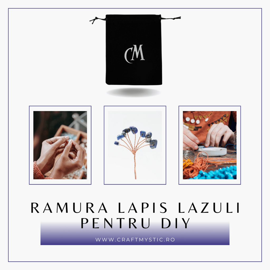 Ramurica DIY din Pietre Naturale Lapis Lazuli (9 Pietricele)