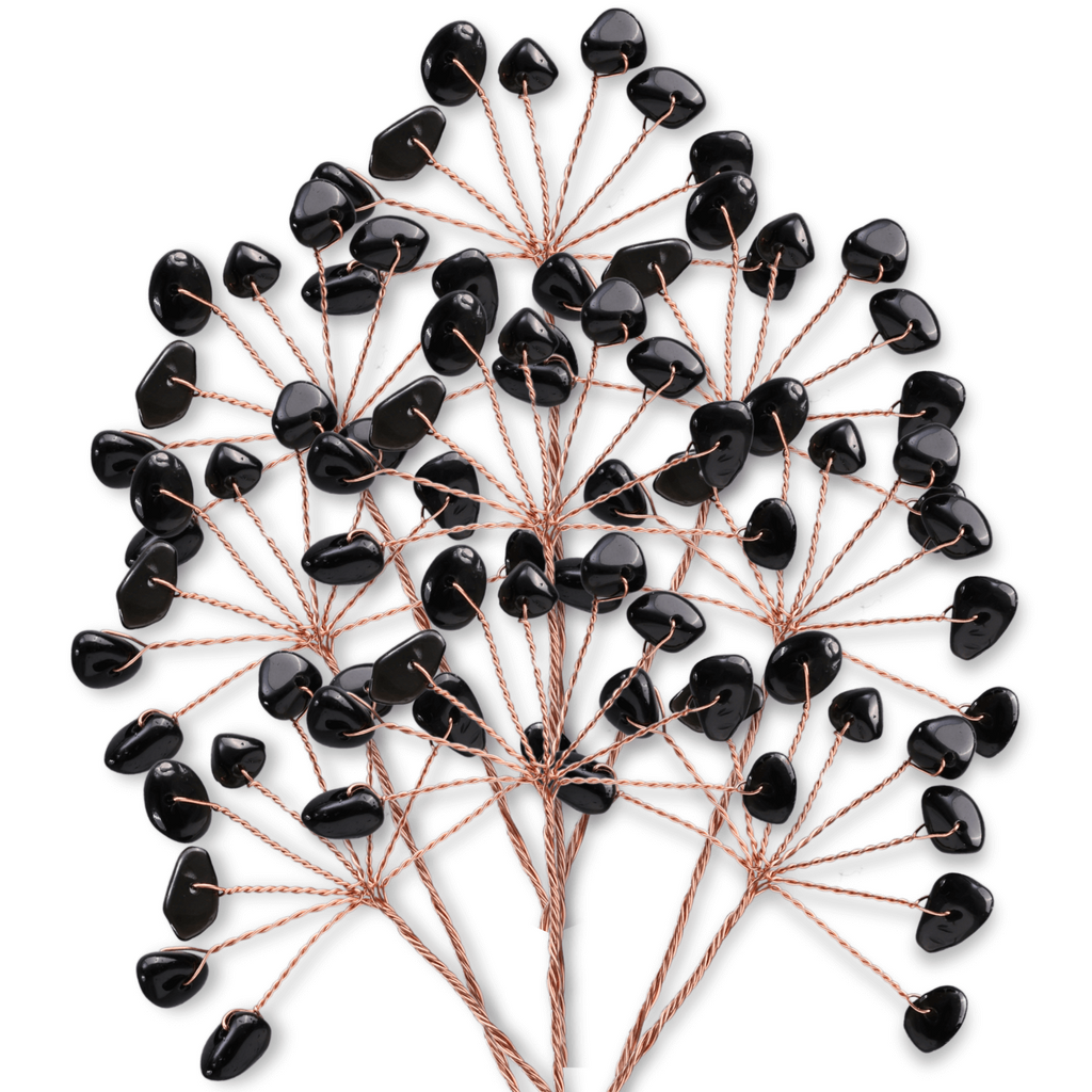 Ramurica DIY cu Pietre Naturale de Obsidian (9 Pietricele)