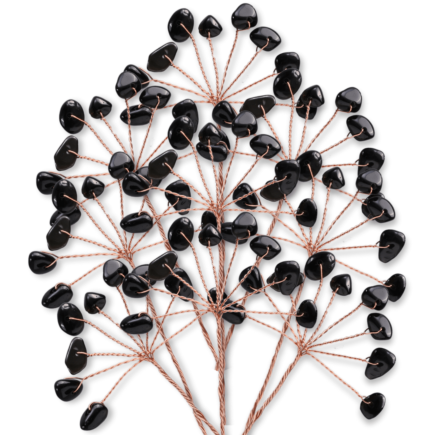 Ramurica DIY cu Pietre Naturale de Obsidian (9 Pietricele)
