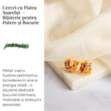 Putere si Bucurie – Cercei cu Reflexe Aurii si Inchidere cu Tija