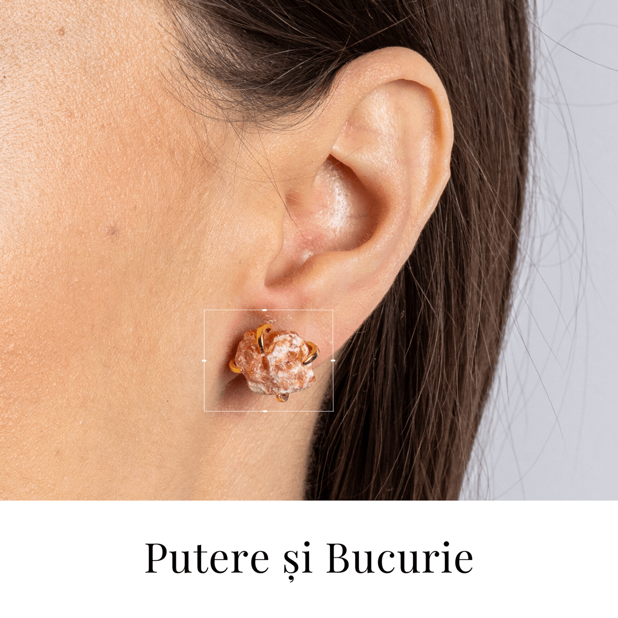 Putere si Bucurie – Cercei cu Reflexe Aurii si Inchidere cu Tija