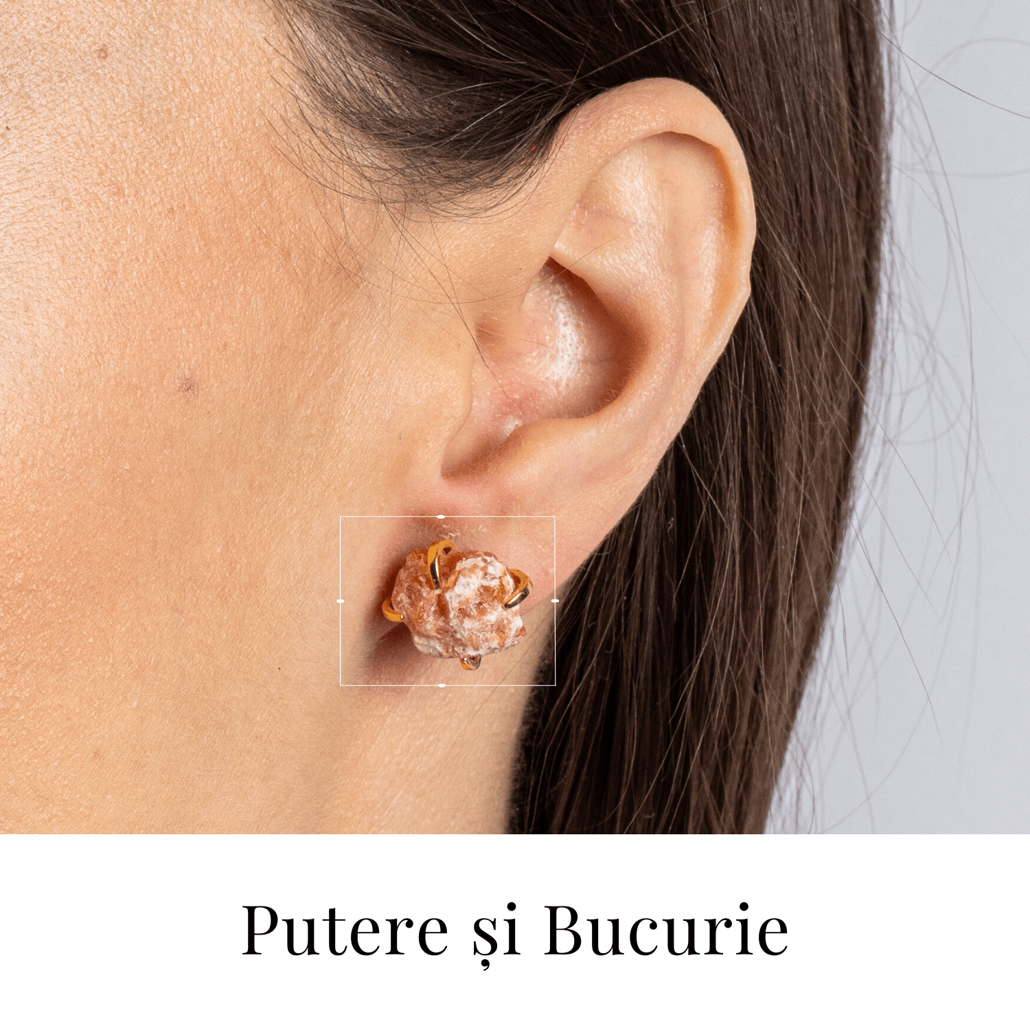 Putere si Bucurie – Cercei cu Reflexe Aurii si Inchidere cu Tija