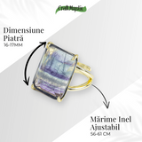 Claritate si Protectie – Inel cu Fluorit Natural si Energie Mentala