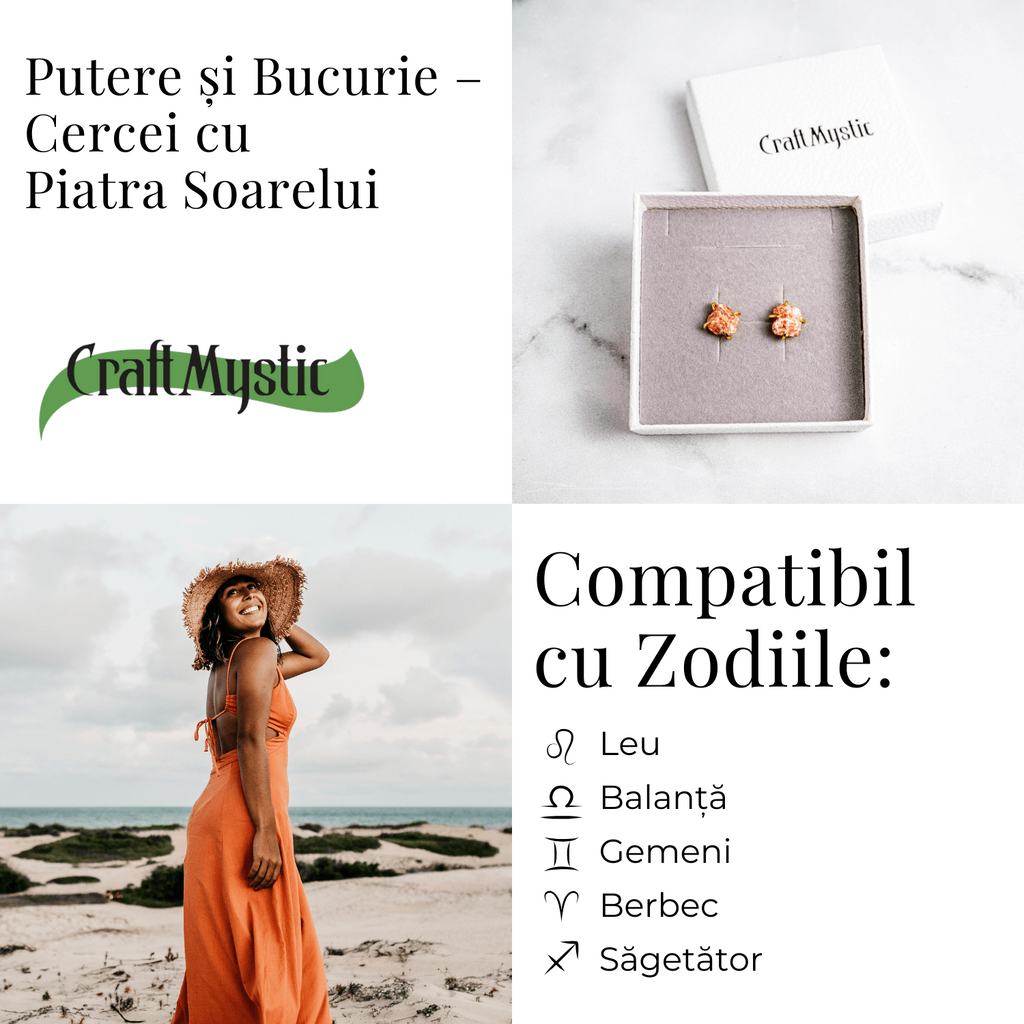 Putere si Bucurie – Cercei cu Reflexe Aurii si Inchidere cu Tija
