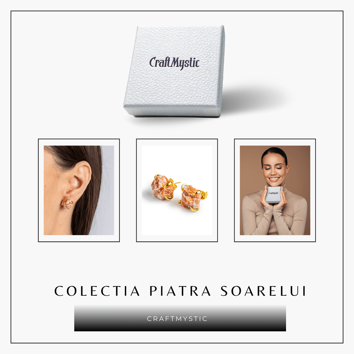 Putere si Bucurie – Cercei cu Reflexe Aurii si Inchidere cu Tija