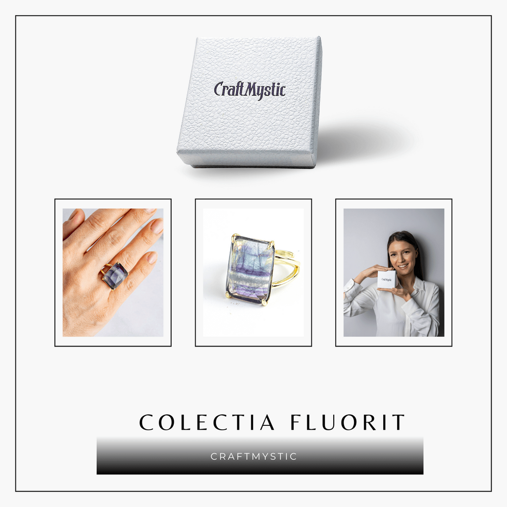 Claritate si Protectie – Inel cu Fluorit Natural si Energie Mentala