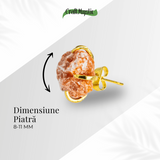 Putere si Bucurie – Cercei cu Reflexe Aurii si Inchidere cu Tija