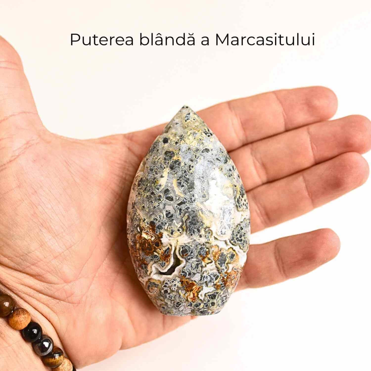 Gardianul calmului – Flacara din Marcasit Indonezian pentru Vindecare si Liniste Interioara 8-9 cm