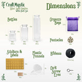 Set 60 de sticlute cu dop de pluta - Sticle miniatura cu capace si accesorii - Mini borcane din sticla transparenta – Mini sticlute decorative pentru nunti, botezuri, potiuni, proiecte craft DIY