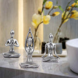 Set 3 statuete sculptate pentru meditatie Yoga - Decor Feng Shui, ideale pentru o stare de liniste si relaxare