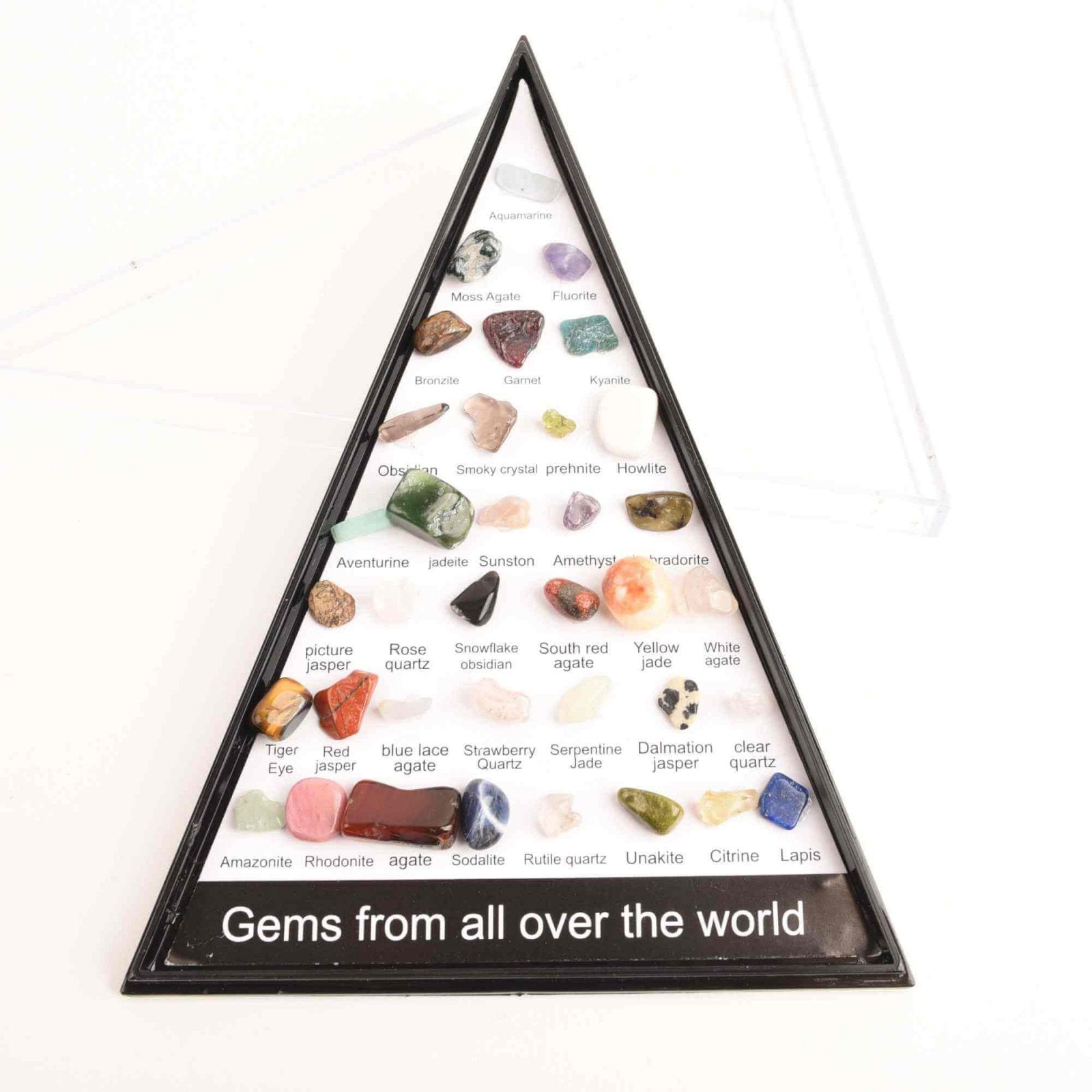 Mini Set 36 de cristale si pietre semipretioase de colectie din intreaga lume – cadou educational pentru copii, geologie, pietre minerale