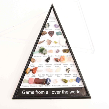 Mini Set 36 de cristale si pietre semipretioase de colectie din intreaga lume – cadou educational pentru copii, geologie, pietre minerale