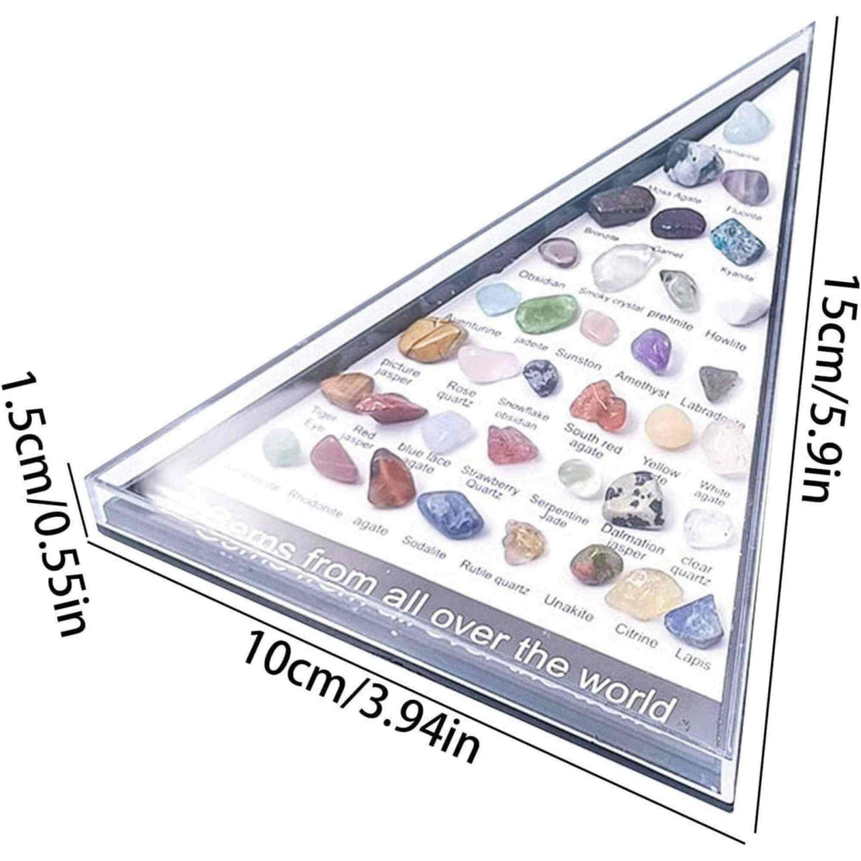 Mini Set 36 de cristale si pietre semipretioase de colectie din intreaga lume – cadou educational pentru copii, geologie, pietre minerale