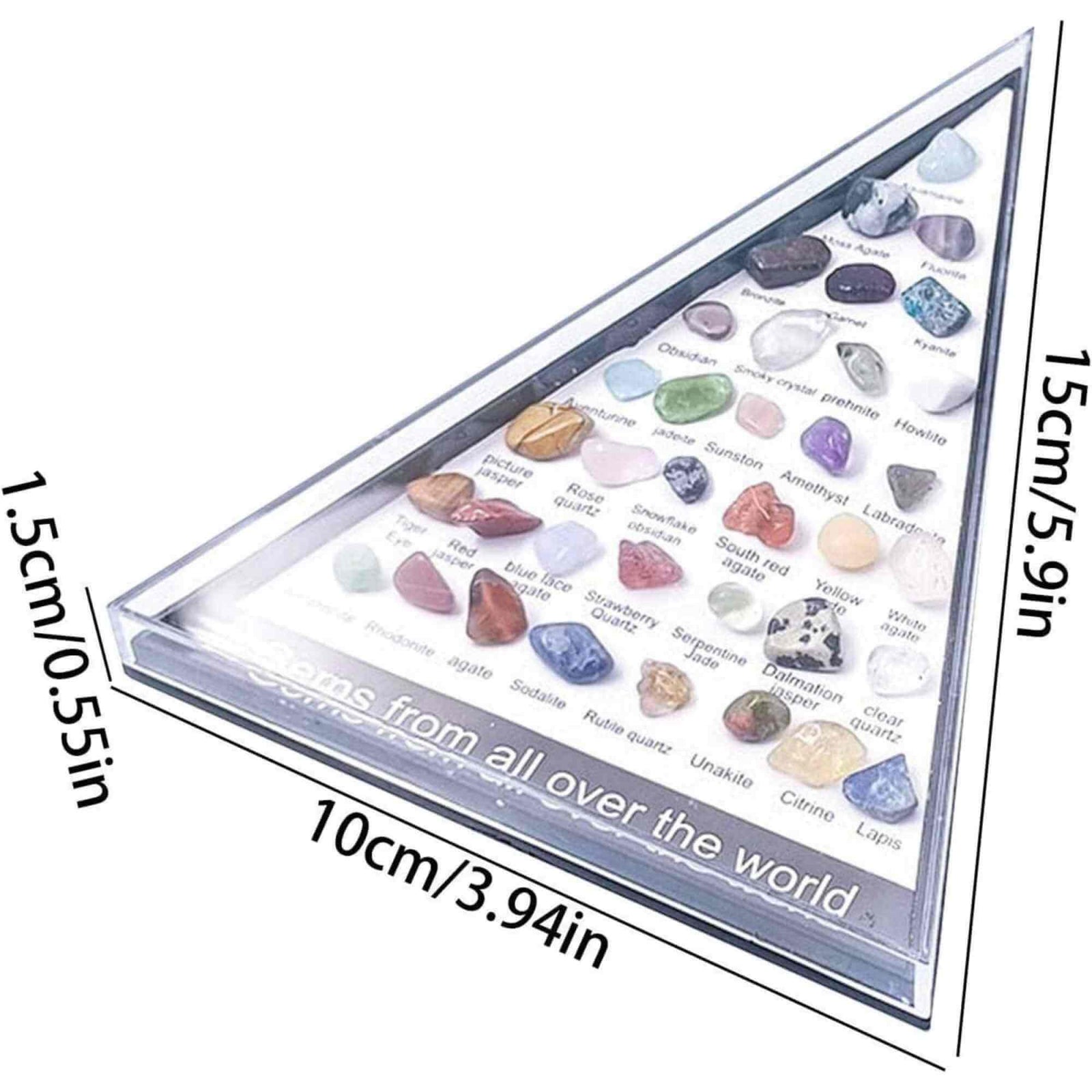 Mini Set 36 de cristale si pietre semipretioase de colectie din intreaga lume – cadou educational pentru copii, geologie, pietre minerale
