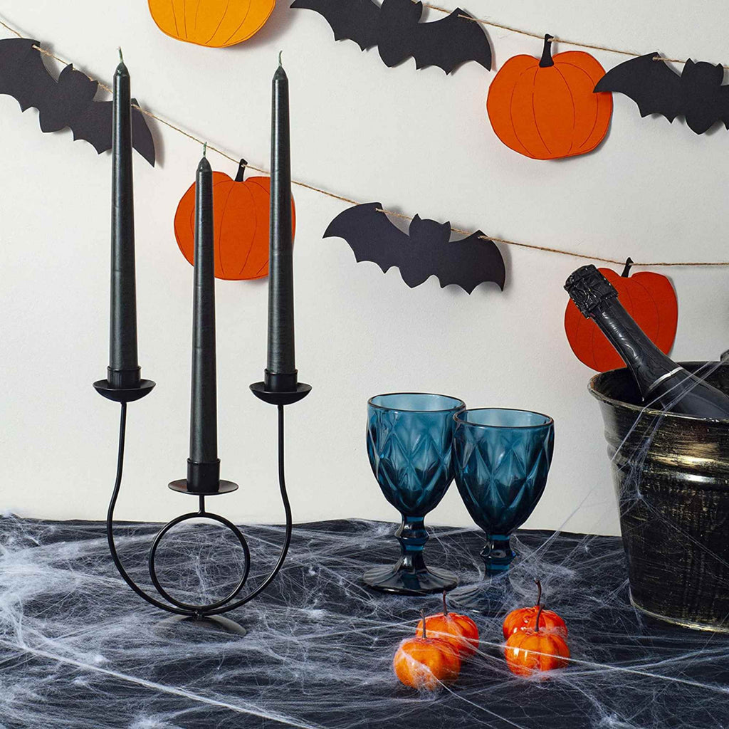 Set 4 Lumanari negre conice de 25 cm