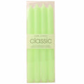 Set 4 Lumanari drepte verde lime de 25 cm - Lumanari fara picurare si fara parfum - Perfecte ca lumanari pentru cina, ocazii speciale