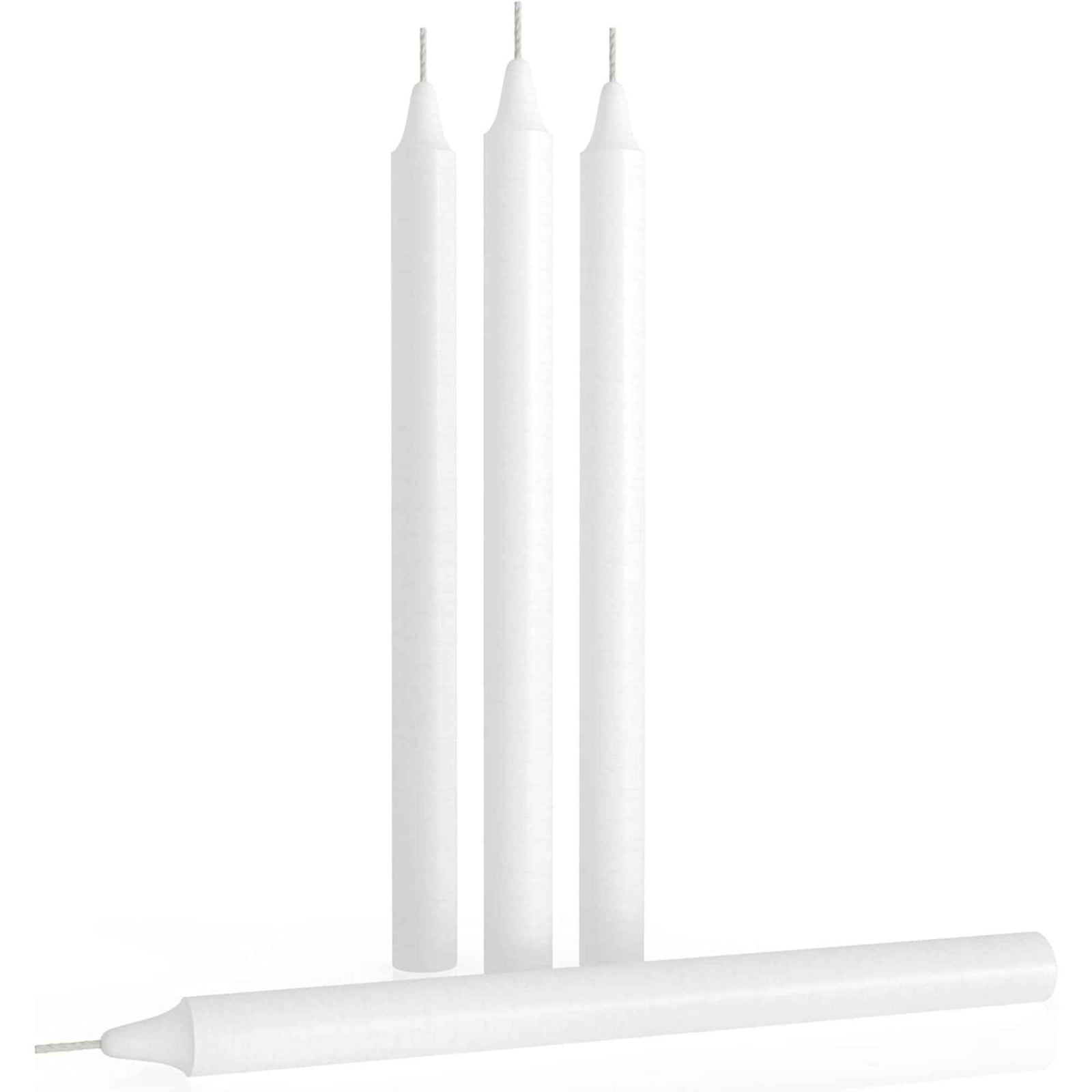 Set 4 Lumanari albe drepte de 25 cm