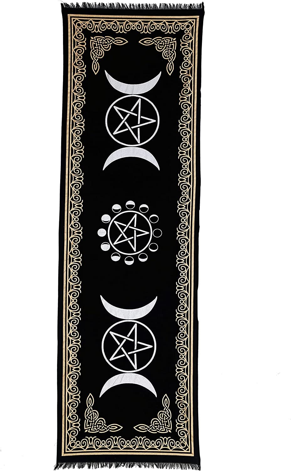 Patura pentru altar magic - Design Moon Phases With Triple Moon - Vrajitorie Tarot Wiccani Spiritualitate