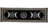 Patura pentru altar magic - Design Moon Phases With Triple Moon - Vrajitorie Tarot Wiccani Spiritualitate