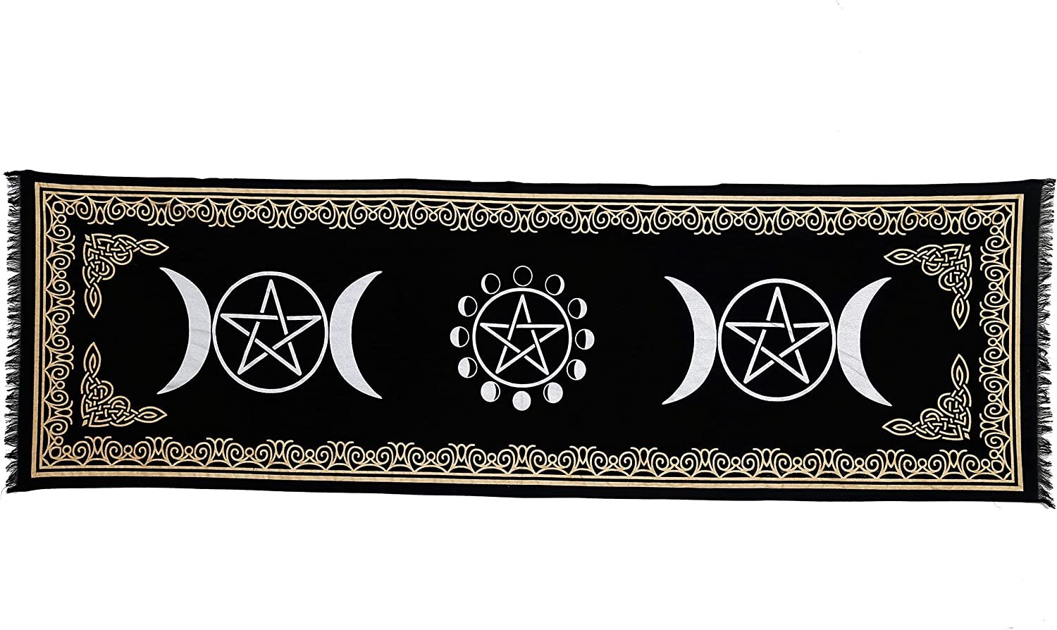 Patura pentru altar magic - Design Moon Phases With Triple Moon - Vrajitorie Tarot Wiccani Spiritualitate