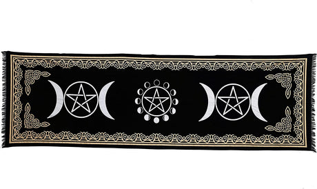 Patura pentru altar magic - Design Moon Phases With Triple Moon - Vrajitorie Tarot Wiccani Spiritualitate